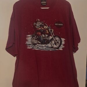 Harley-Davidson Red Short Sleeve Tee with Dynamic Graphic
